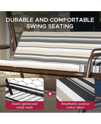 4-Seat Luxury Swing and Bed with Elastic Metal Mesh Seat