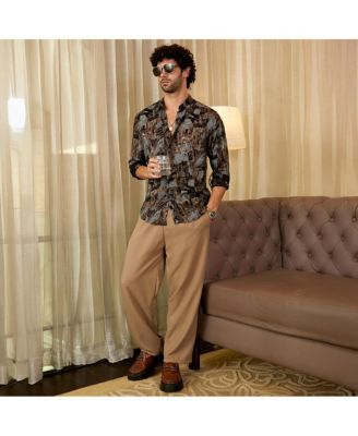 Men's Obsidian Black Impressionistic Strokes Shirt