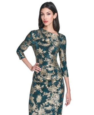 Women's Metallic Crinkle Knit Dress