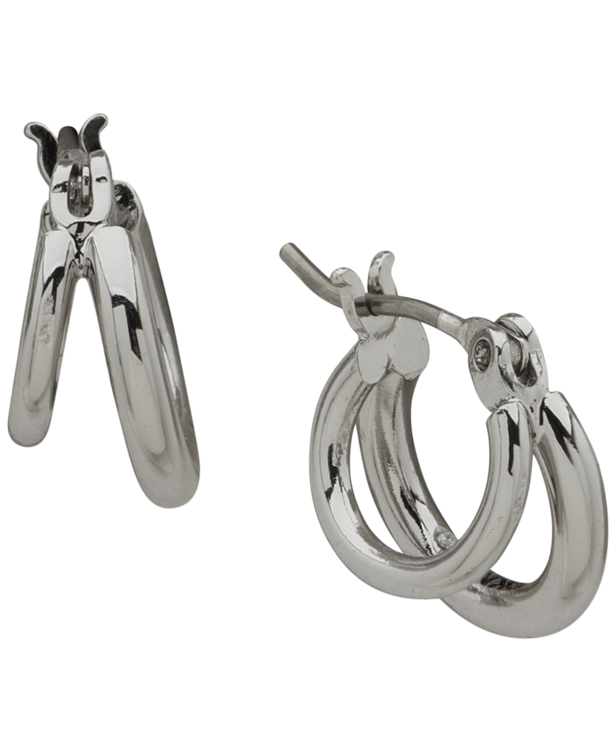 Dkny 3-pc. Two-tone Split Dynamic Hoop Earrings Set In Multi