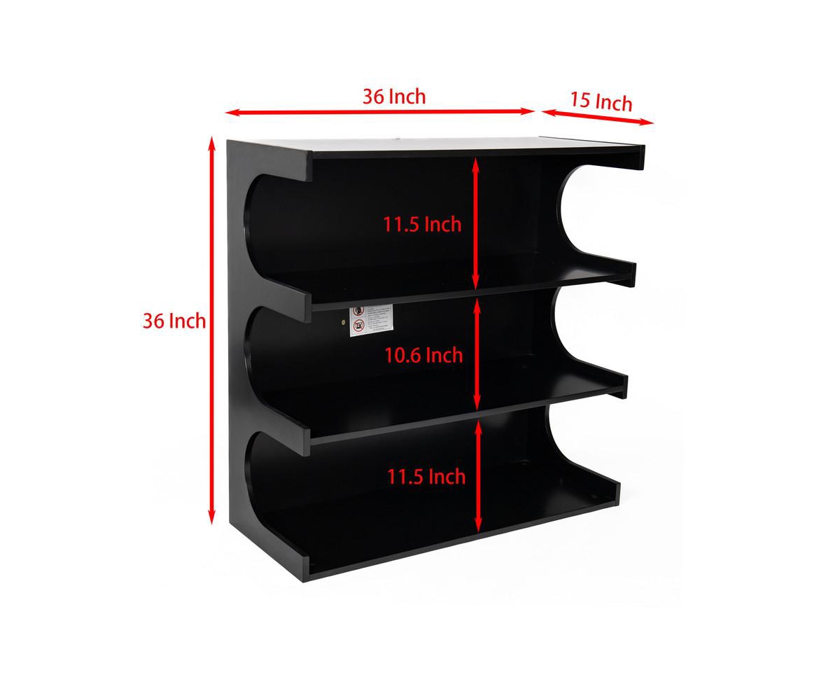 Casainc 4-Tier Book Shelf Cabinet Coffee Table with Organizer Storage Shelves