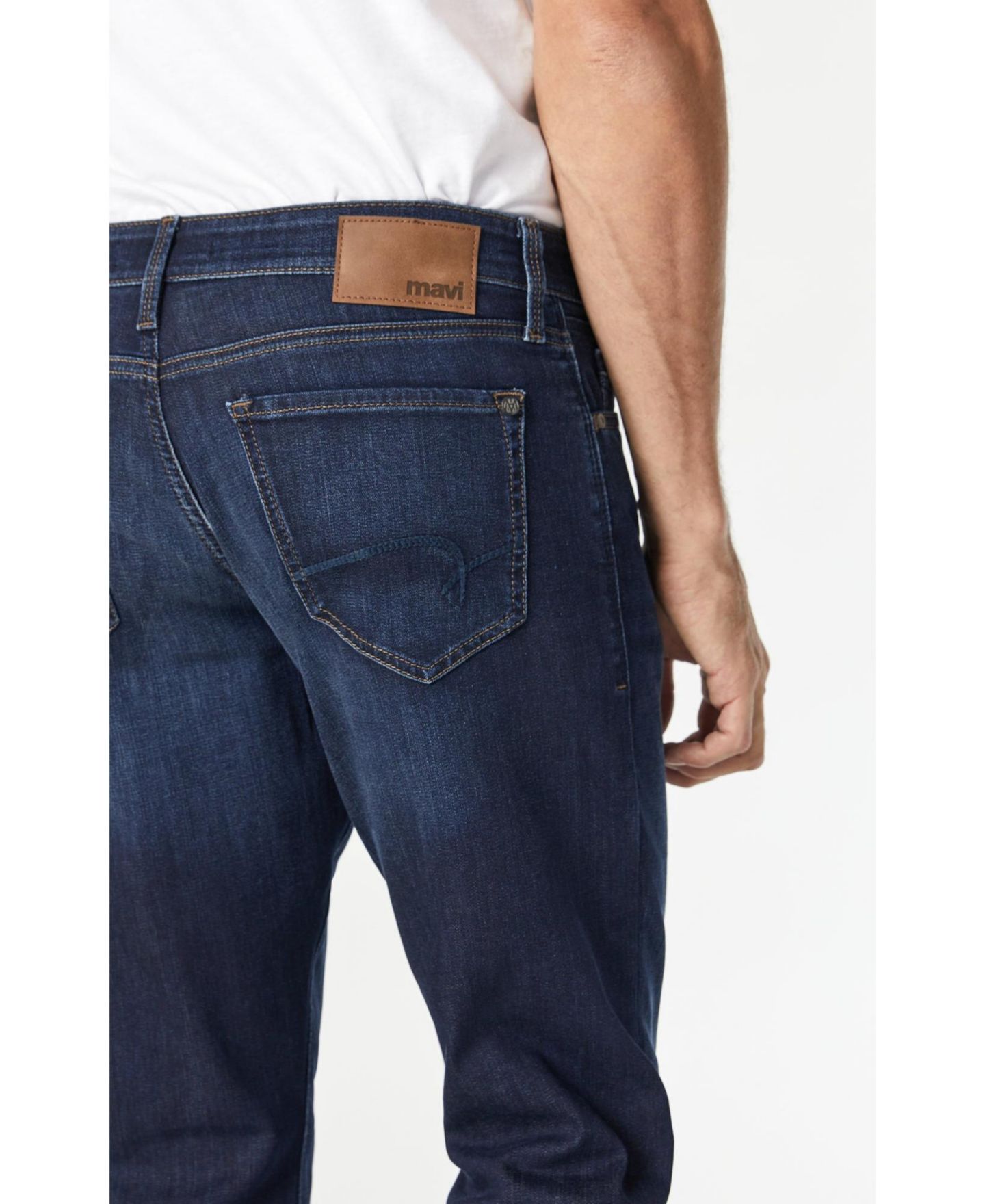 Мужские джинсы Mavi Jeans Mavi Myles Straight Leg In Dark Williamsburg — фото 3