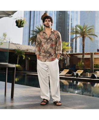 Men's Camel Beige Pigme-Strokes Shirt