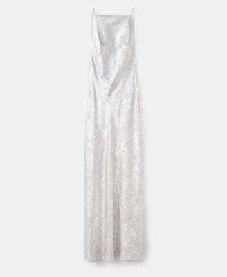 Women's Metallic Open Back Dress