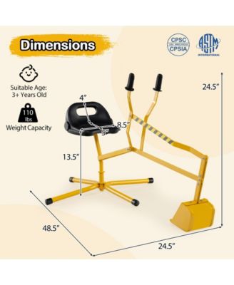 Sand Digger with 2-Handed Controls and Flexible Shovel for 3+ Years Old Kids