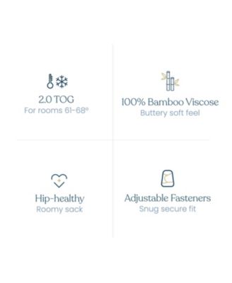 Baby Boys Supersoft Bamboo Viscose 2.0 TOG Sleepsack Swaddle