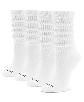 Women's 4-Pack Wide Ribbed Slouch Casual Socks