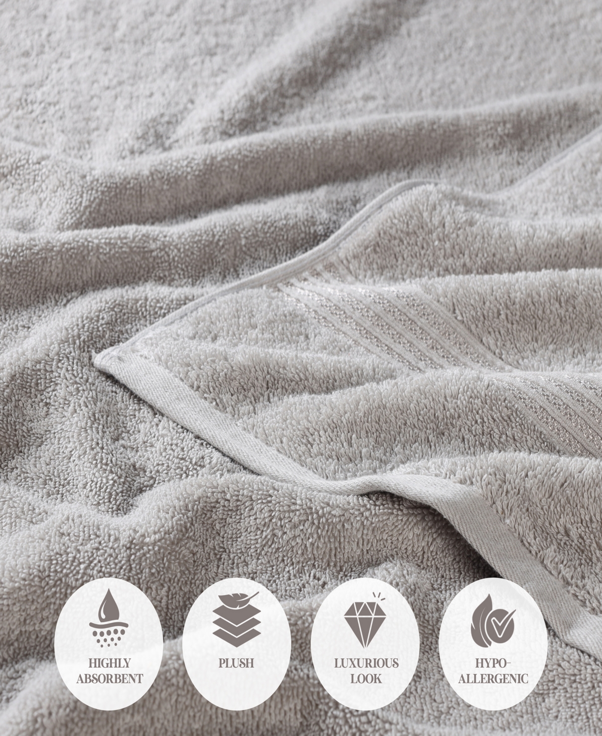 Superior Egyptian Cotton 9-pc. Towel Set In Gray