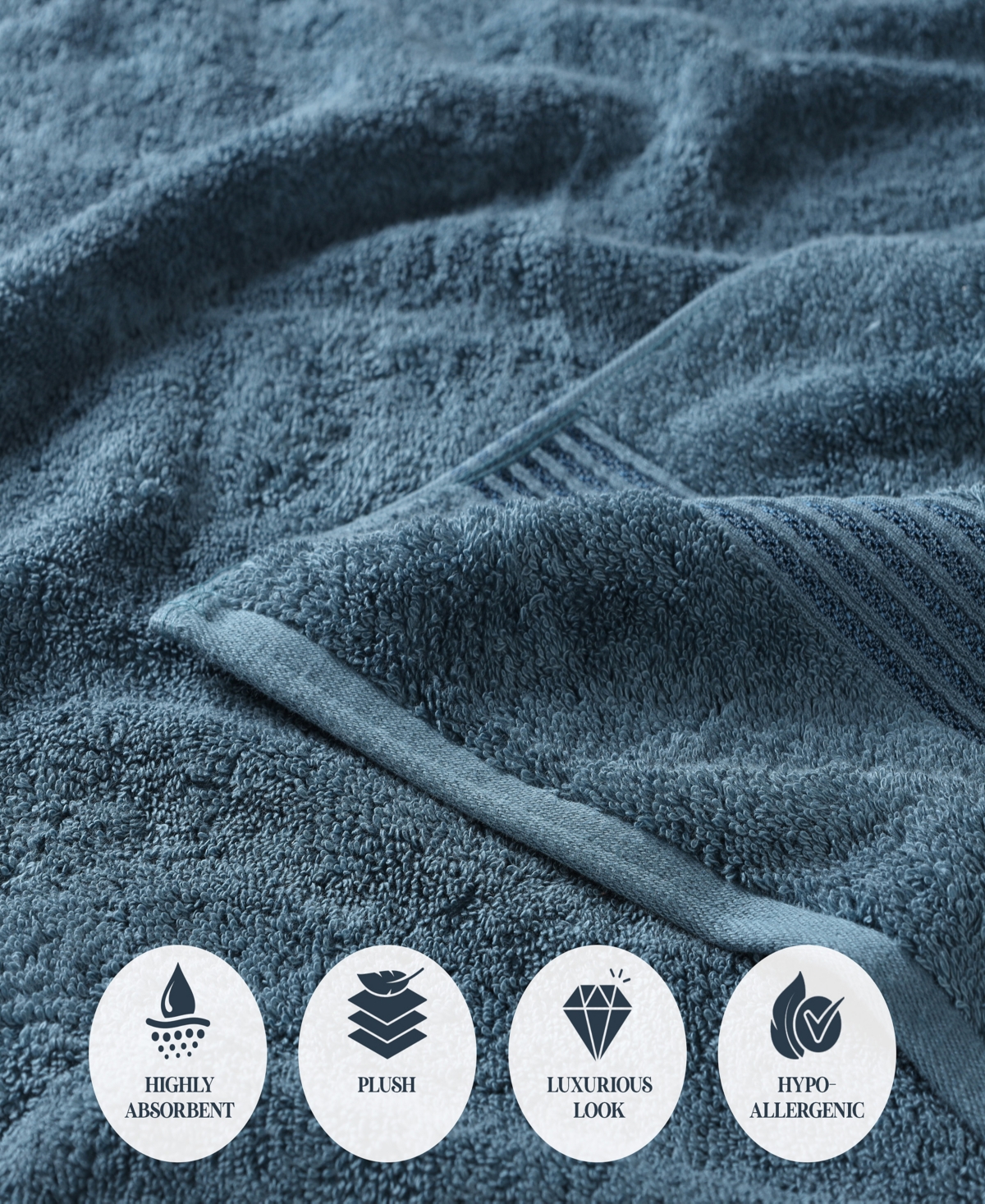 Superior Egyptian Cotton 9-pc. Towel Set In Blue