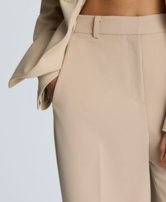 Women's Luxe Twill Fly Front Wide Leg Pants