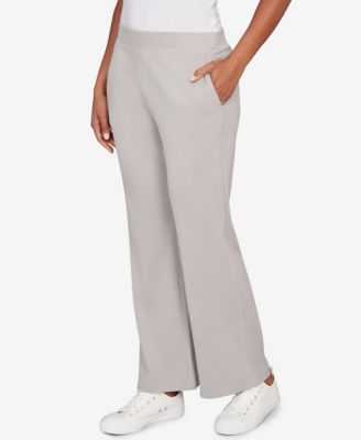 Petite Mid Rise Luxe Rib Knit Leisure Pants