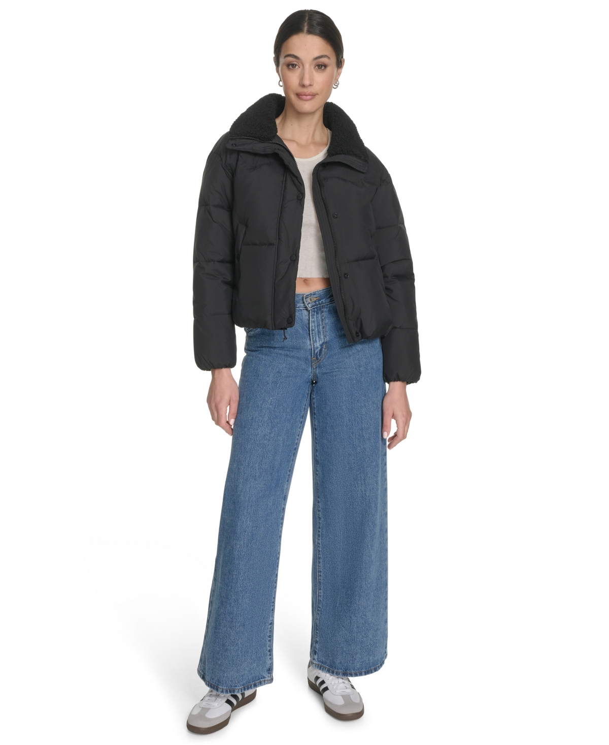 Levi's Women's Regular Western Puffer Jacket In Black