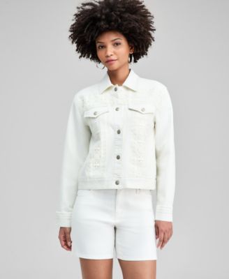 And Now This - Women's Crochet Denim Jacket