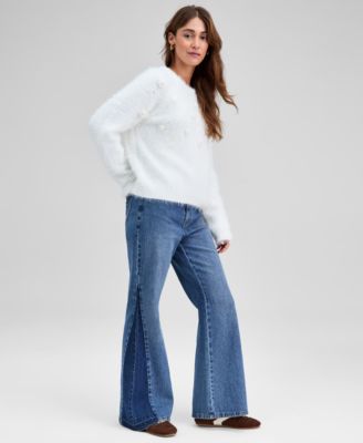 And Now This - Women's High-Rise Pieced Flare-Leg Jeans