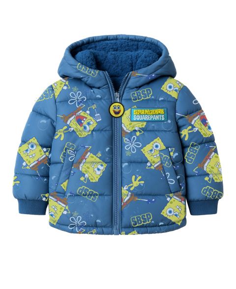 Куртка SpongeBob SquarePants Printed Puffer Jacket для мальчиков, цвет: Синий
