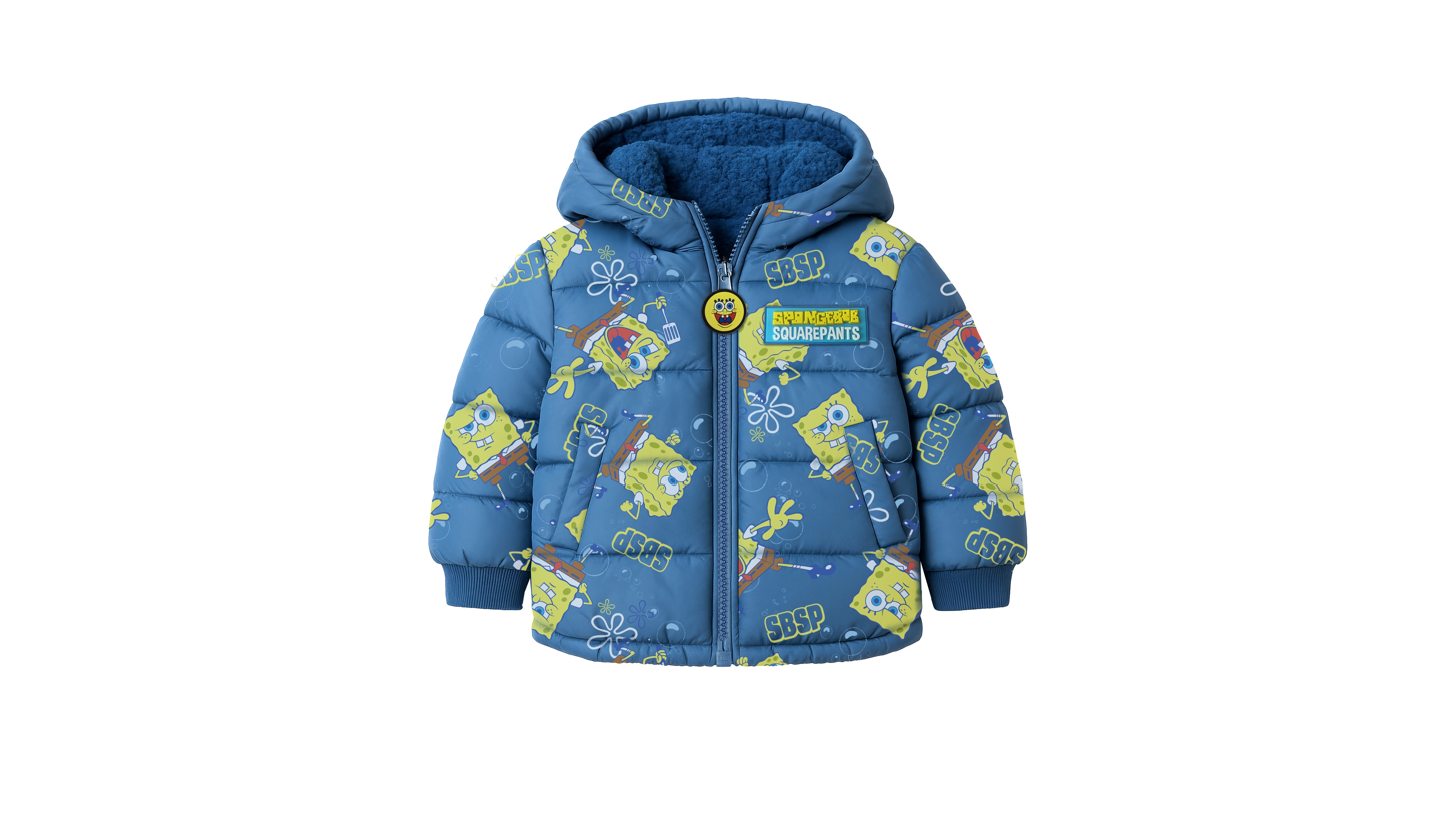 SpongeBob SquarePants Boys 2T-7 Printed Puffer Jacket