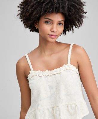 Women's Cotton Floral Jacquard Tank, Macy's Exclusive