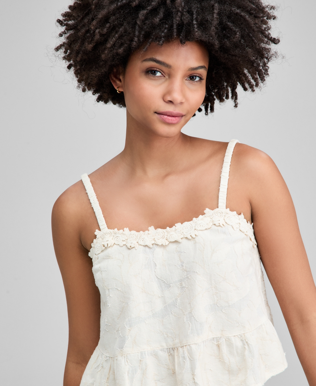 And Now This Women's Cotton Floral Jacquard Tank, Macy's Exclusive