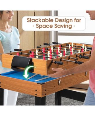 48 Inch 3-In-1 Multi Combo Game Table with Soccer for Game Rooms
