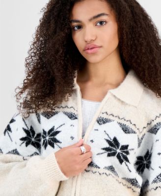 Women's Digital Detox Zip-Front Cardigan