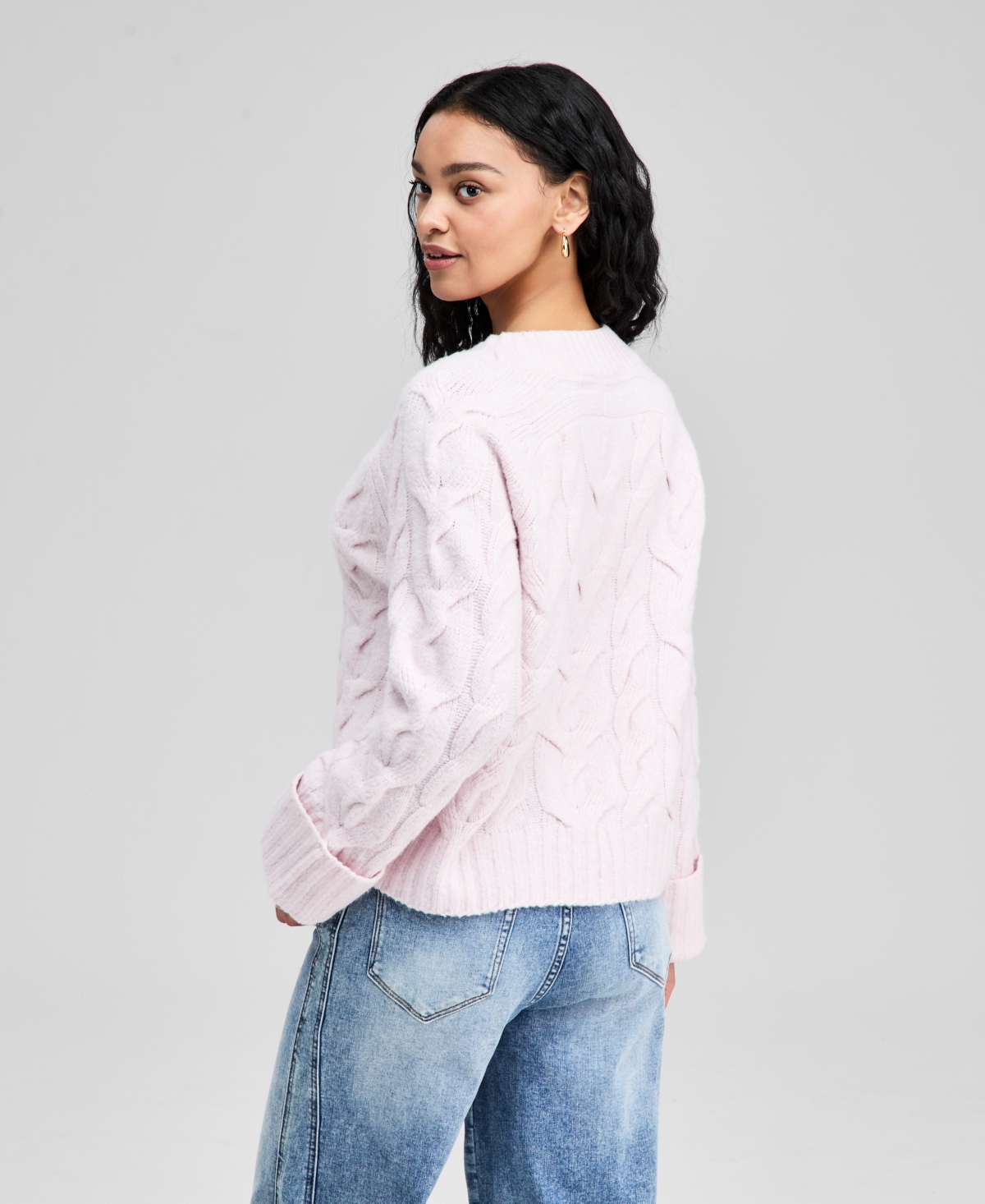 And Now This Women's Long-Sleeve V-Neck Sweater, Macy's Exclusive