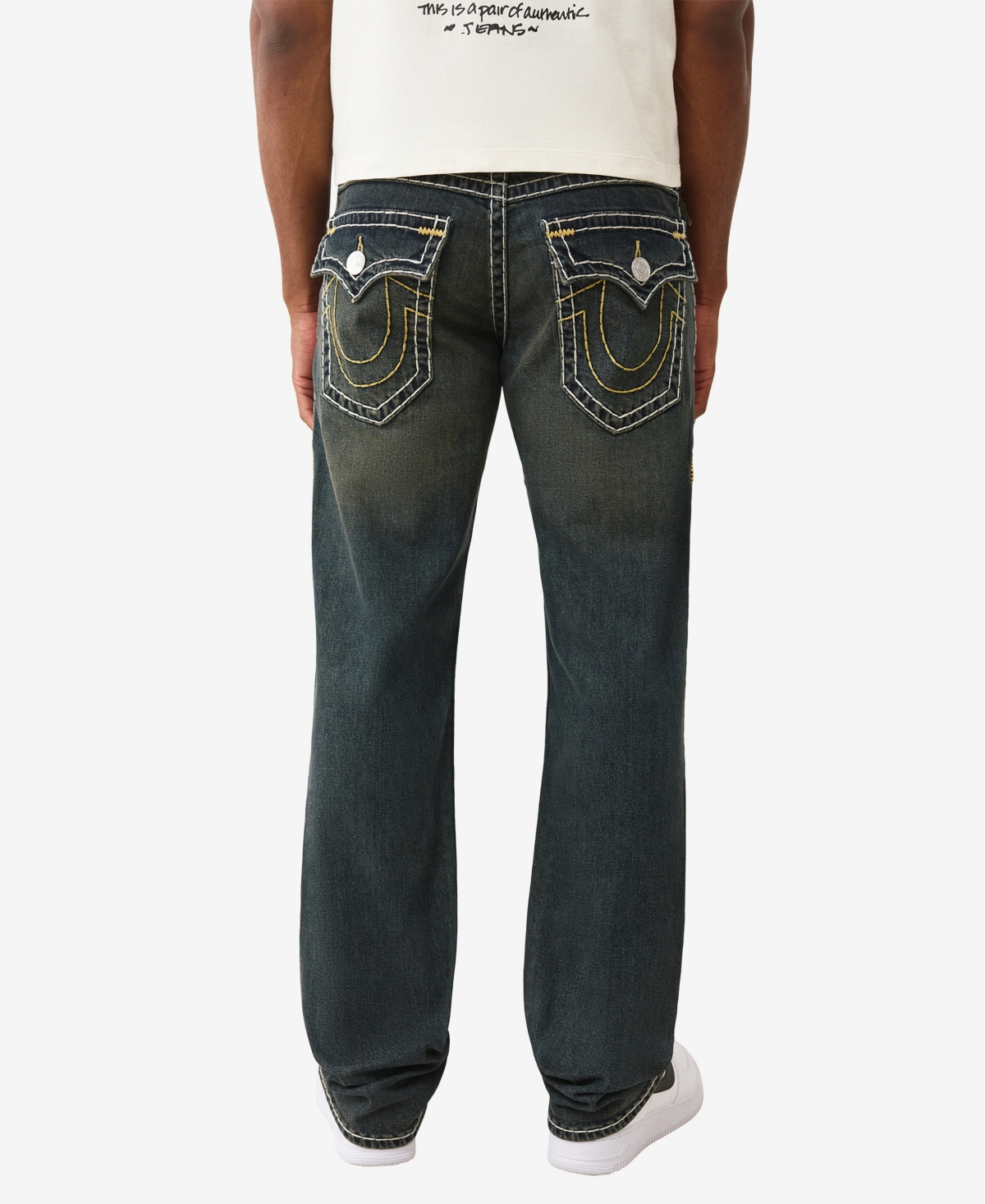 True Religion Men's Ricky Super T-stitching Jeans