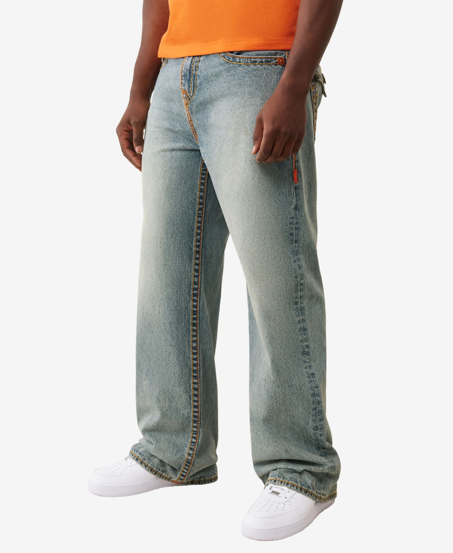 Мужские джинсы True Religion Super T-Stitching, цвет: Средняя варка — фото 2