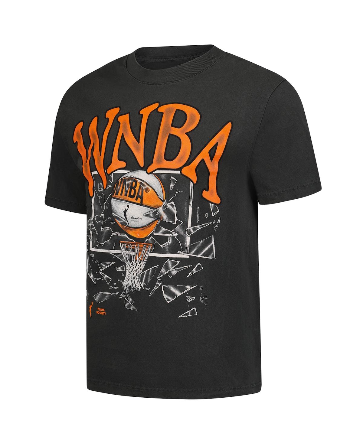 Playa Society Men's and Women's Black Wnba "Shattered Glass" Premium T-Shirt