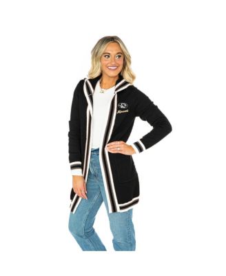 Gameday Couture - Women's Black Missouri Tigers Tri-Blend Rounded Stripe Sweater