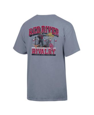 Men's Gray Texas Longhorns vs. Oklahoma Sooners Red River Rivalry Big Tex Match Up T-Shirt