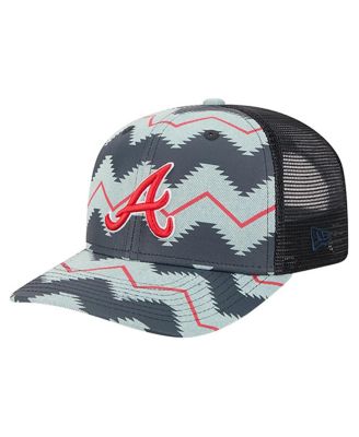 New Era - Men's Denim/Navy Atlanta Braves Aztec Denim 9SEVENTY Adjustable Hat