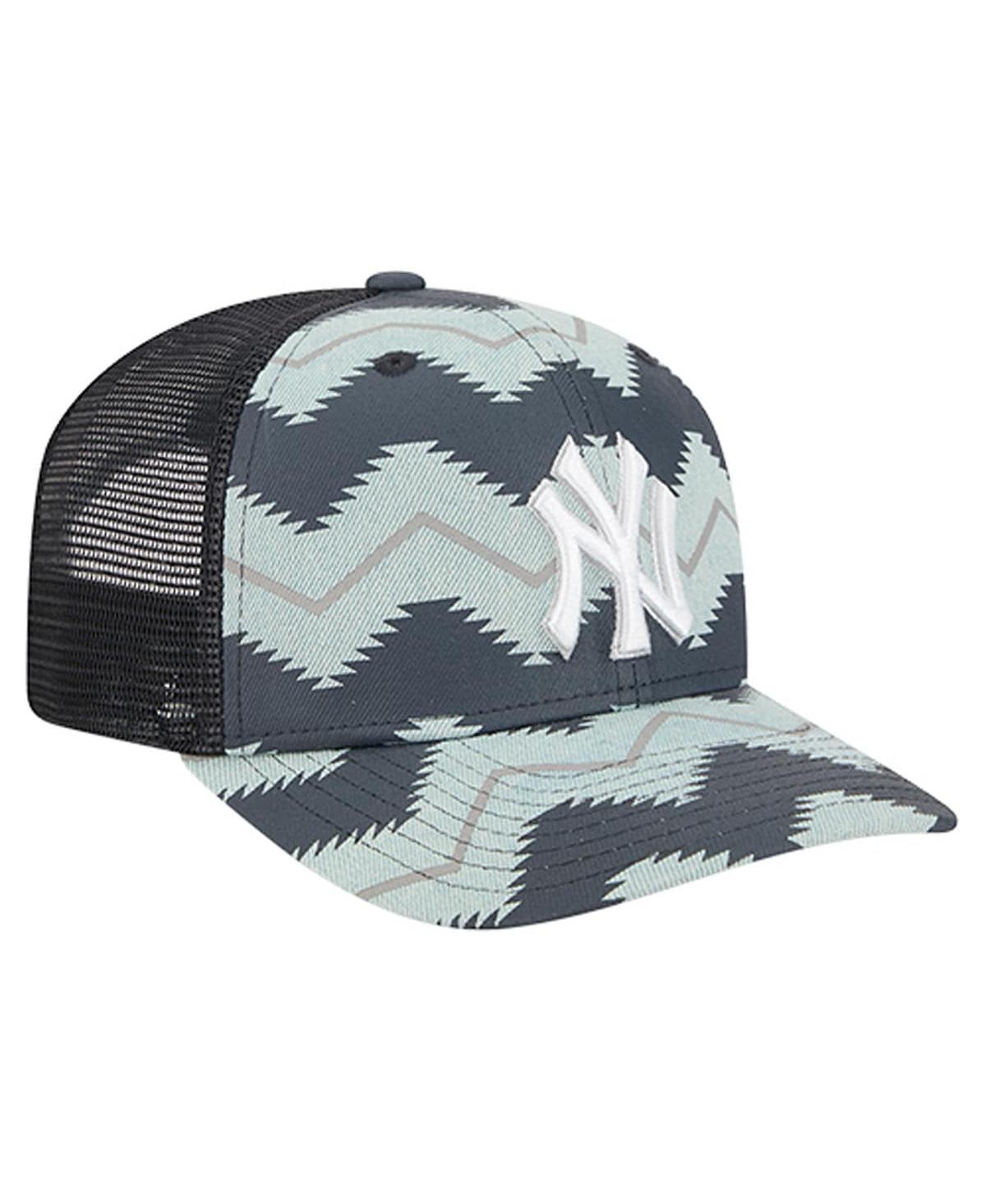 New Era Men's Denim/Navy New York Yankees Aztec Denim 9SEVENTY Adjustable Hat
