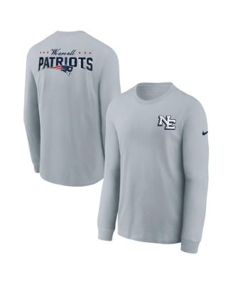 Nike - Big Boys and Girls Silver New England Patriots 2025 Rivalries Collection Long Sleeve T-Shirt