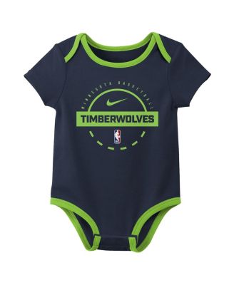 Baby Boys and Girls 2-Piece Newborn Minnesota Timberwolves Bodysuit Set