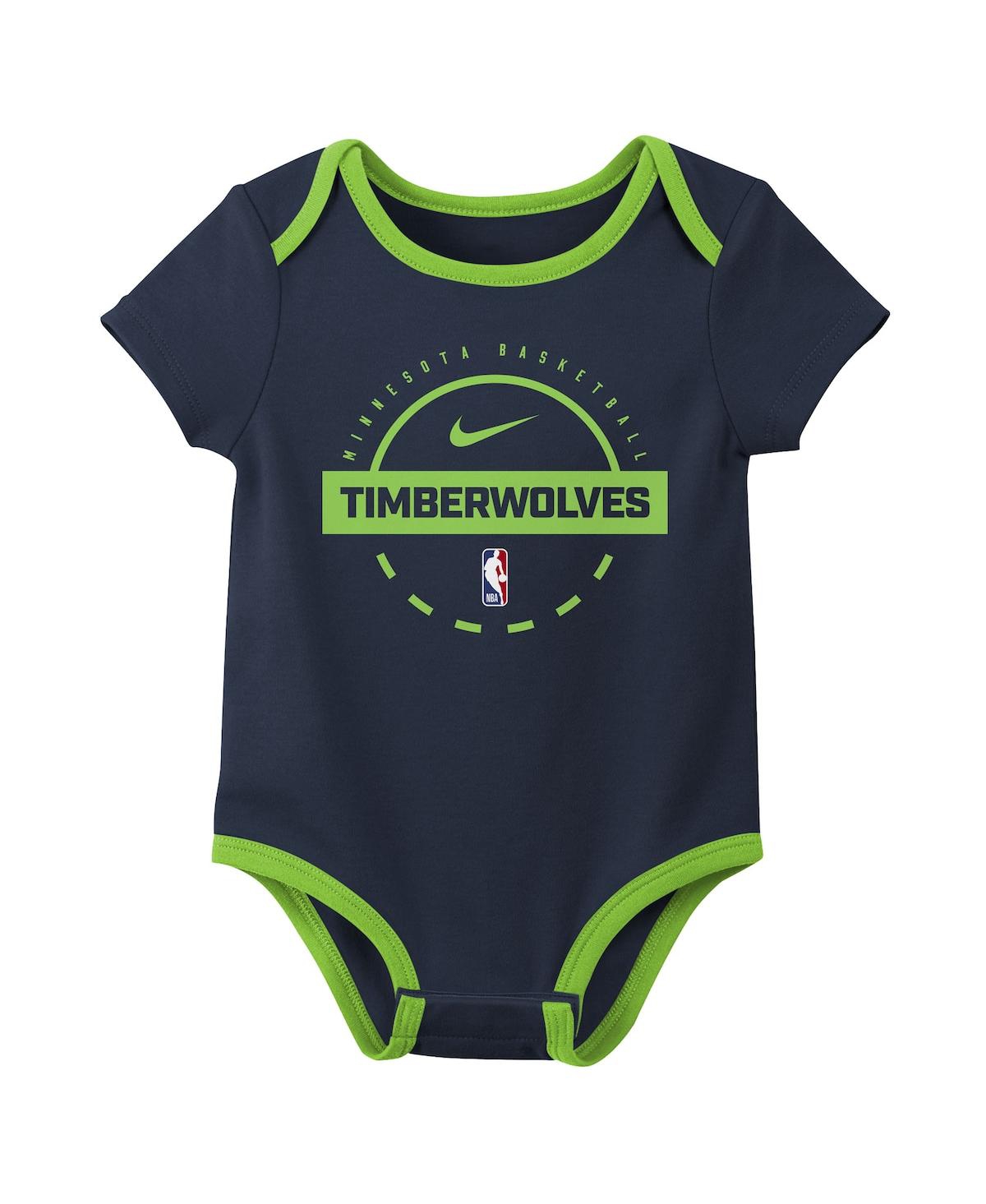 Nike Baby Boys and Girls 2-Piece Newborn Minnesota Timberwolves Bodysuit Set