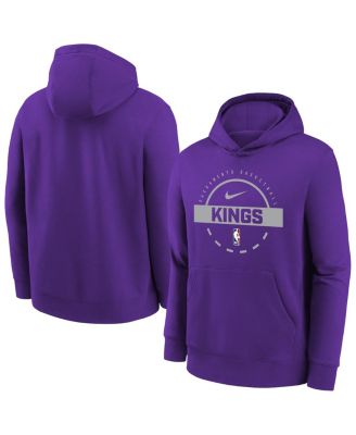 Nike - Big Boys and Girls Purple Sacramento Kings 2025/26 Club Fleece Practice Hoodie