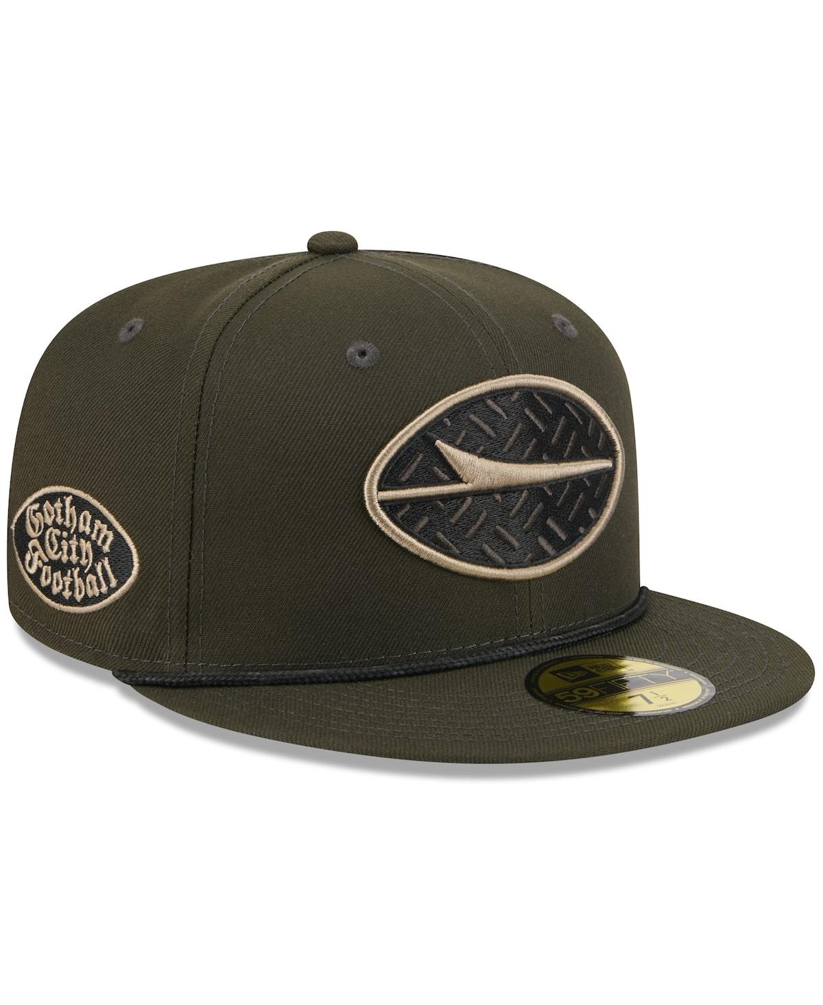 New Era Men's Gotham Green York Jets 2025 Rivalries Collection Sideline Rope 59FIFTY Fitted Hat