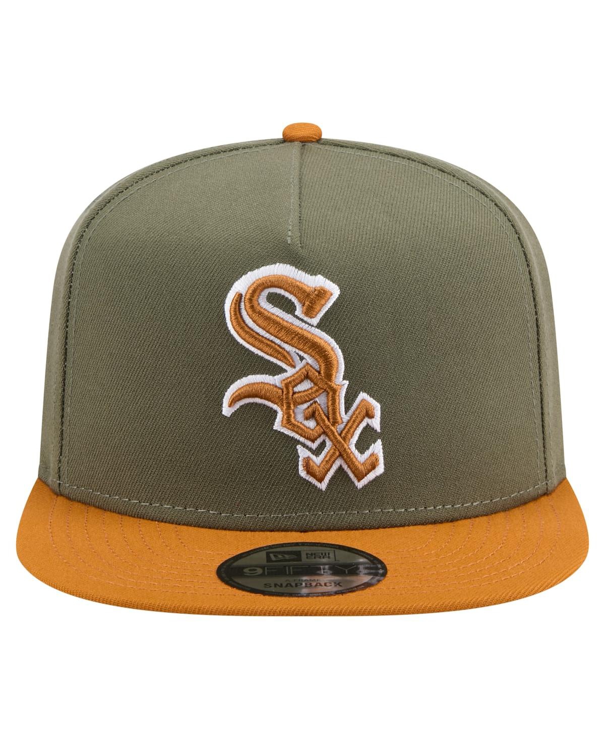 New Era Men's Olive/Brown Chicago White Sox Color Pack A-Frame 9FIFTY Snapback Hat