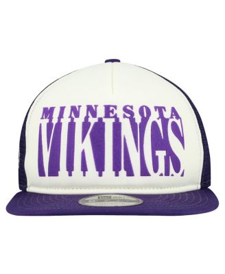 Men's Cream/Purple Minnesota Vikings Cutout A-Frame 9FIFTY Snapback Hat