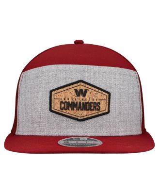 Men's Gray/Burgundy Washington Commanders Cork Split Panel 9FIFTY Trucker Snapback Hat