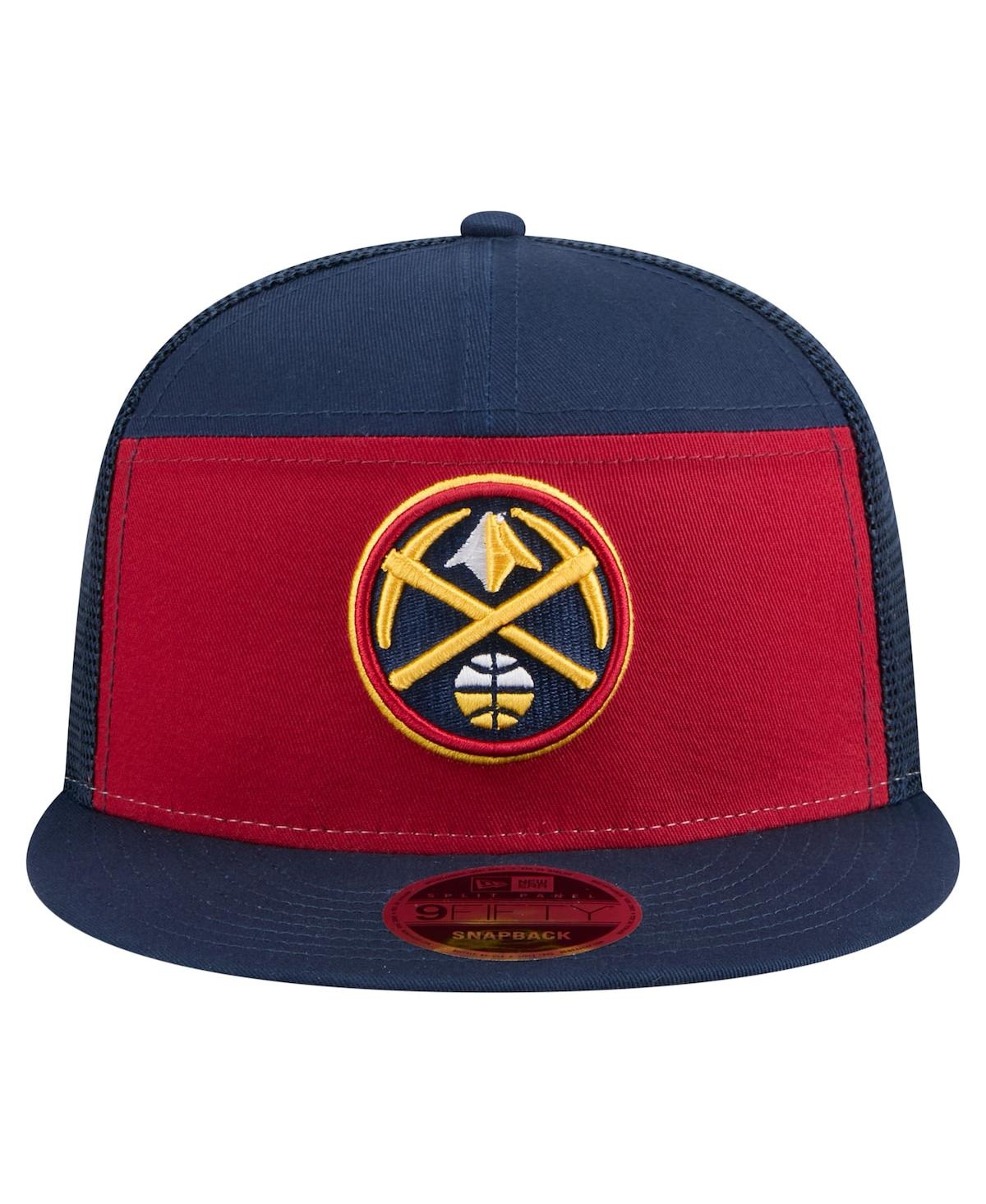 New Era Men's Red/Navy Denver Nuggets Outdoor Split Panel 9FIFTY Snapback Hat