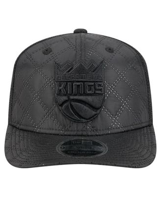 Men's Black Sacramento Kings Quilted 9SEVENTY Trucker Adjustable Hat
