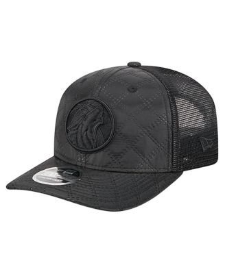 New Era - Men's Black Minnesota Timberwolves Quilted 9SEVENTY Trucker Adjustable Hat