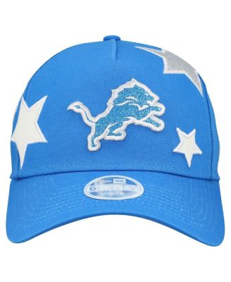 Women's Blue Detroit Lions Stardom A-Frame 9FORTY Adjustable Hat