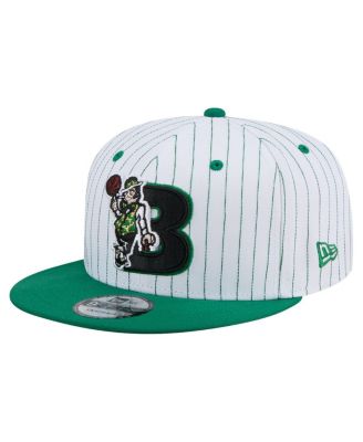 Men's White Boston Celtics Deceptor Pinstripe 9FIFTY Snapback Hat