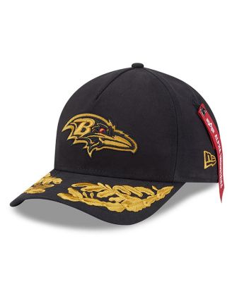 New Era - Men's Industries Black Baltimore Ravens A-Frame 9FORTY Adjustable Hat