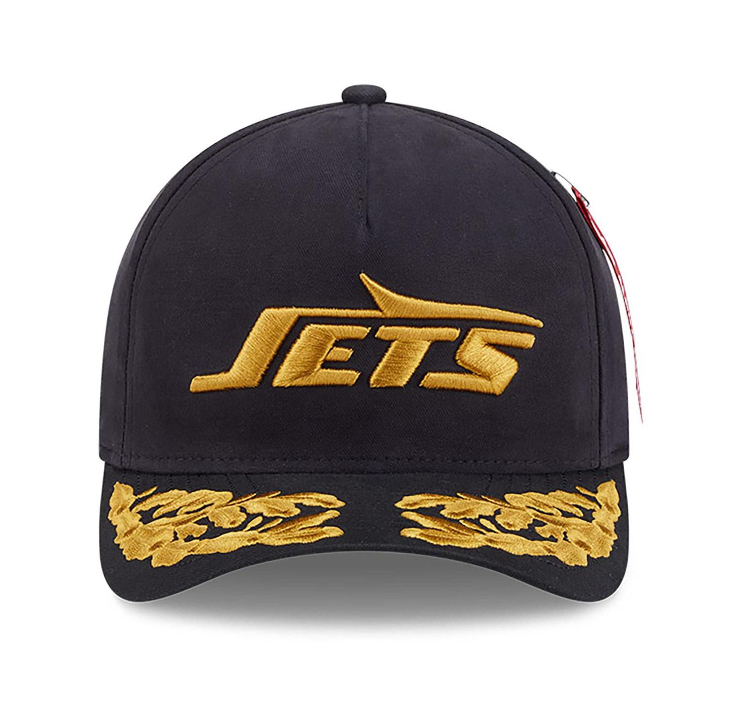 x Alpha Men's Industries Black New York Jets A-Frame 9FORTY Adjustable Hat