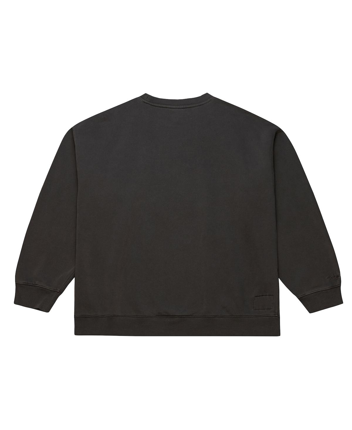 Mitchell & Ness Men's Black Seattle Seahawks Downtown Crew Vintage Logo Sweatshirt