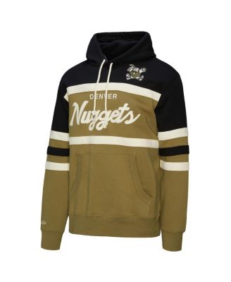 Men's Olive/Black Denver Nuggets Double Clutch Head Coach Hoodie