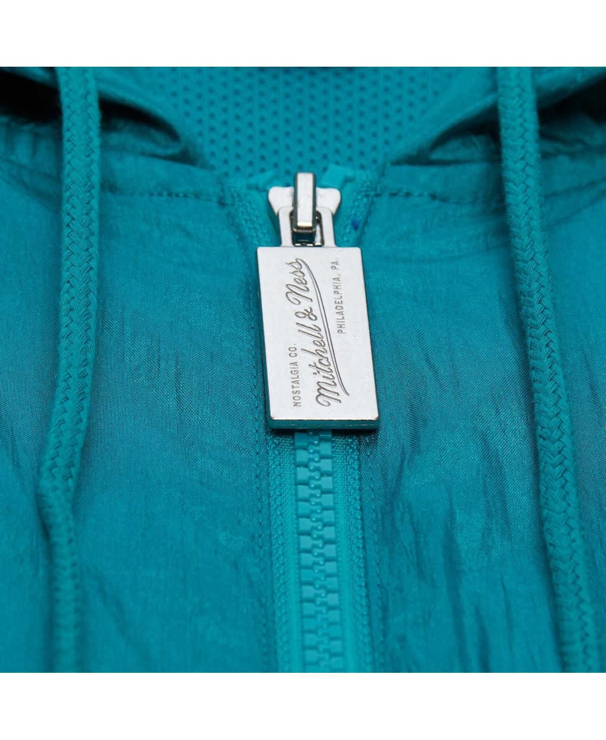 Mitchell & Ness Men's Aqua Miami Dolphins Playmaker Full-Zip Windbreaker Jacket